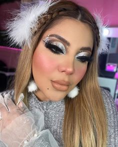 Christmas Glam Makeup, Colorful Eye Makeup Tutorial, Photographic Makeup, Themed Makeup, Makeup Themes, Pastel Makeup