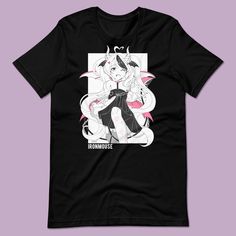 This VShojo Ironmouse Unisex Shirt is everything you've dreamed of and more. It feels soft and lightweight, with the right amount of stretch. It's comfortable and flattering for all. ✨ PRODUCT DETAILS * 100% combed and ring-spun cotton (Heather colors contain polyester) * Fabric weight: 4.2 oz./yd.² (142 g/m²) * Pre-shrunk fabric * Side-seamed construction * Shoulder-to-shoulder taping * Blank product sourced from Nicaragua, Mexico, Honduras, or the US 💖 CARE INSTRUCTIONS * Machine wash cold, i Gift For Anime Lover, Fan Anime, Anime Lover, Anime Shirt, Unisex Shirt, Gifts For Him, Adult Outfits, T-shirt, Tops & Tees