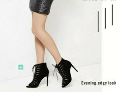 Steve Madden Black Cyder Lace Up Sandal Peep Toe Ankle Boot  #SteveMadden #Gladiator Steve Madden Open Toe Boots, Peep Toe Ankle Boots, Lace Up Sandals, Steve Madden, Anklets, Ankle Boot, Lace Up, Sandals, Boots