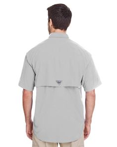 Men's Bahama™ II Short-Sleeve Shirt - COOL GREY - 2XL | Columbia Men's Bahama II Short-Sleeve Shirt in Cool Grey Size 2XL | Cotton/Nylon Blend Solid Camp Shirt For Summer Outdoor, Gray Summer Outdoor Top, Summer Solid Camp Shirt For Outdoor, Solid Summer Camp Shirt For Outdoor, Moisture-wicking Short Sleeve Shirt, Short Sleeve Tops With Pockets For Outdoor Activities, Outdoor Short Sleeve Tops With Pockets, Summer Short Sleeve Camp Shirt For Outdoor, Gray Short Sleeve Top For Outdoor