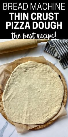 rolled pizza dough on a pizza stone Bread Maker Pizza Dough, The Best Pizza Dough Recipe, Bread Machine Pizza Dough, Bread Machine Recipes Healthy, Pizza Dough Bread, The Best Pizza Dough, Bread Machine Recipes Sweet, Make Homemade Pizza, Gluten Free Bread Machine