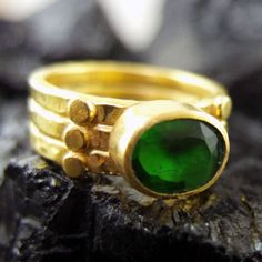 "ARTSMYRNA METAL: 925k Silver GEM: Emerald ( lab created ) Diameter Stone Size: 10x8 mm COATING: 24k gold over (We can made a special type of coating for your personal preference ) MATERIEL : 925K Sterling Silver ( Some of my items vermeil gold over silver for looks rich . But i can finish in silver too ) RING SIZE: 6 (your desired size is made) GEM FEATURES AND BENEFITS Features : It is the divine gem of Goddess Venus. It is also known as \"Healer Stone\". It has the ability to maintain emotion Green Open Ring Stackable Rings For May Birthstone, Handmade Stackable May Birthstone Rings, Green Stackable Open Rings For May Birthstone, Minimalist Green Stackable Rings With Bezel Setting, Green Minimalist Stackable Rings With Bezel Setting, Modern Green Round Band Jewelry, Modern Stackable Emerald Ring For A Gift, Modern Stackable Emerald Ring As A Gift, Modern Stackable Emerald Ring As Gift