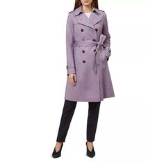 Hobbs London Saskia Trench Coat In Us4 New With Tags Sold Out Color And Size! No Longer Available Anywhere. Purple Formal Outerwear For Spring, Formal Purple Outerwear For Spring, Lavender Formal Outerwear For Spring, Formal Lavender Outerwear For Spring, Lavender Outerwear For Formal Spring Events, Classic Purple Outerwear For Spring, Classic Purple Spring Outerwear, Spring Purple Outerwear For Work, Purple Lapel Collar Outerwear For Office