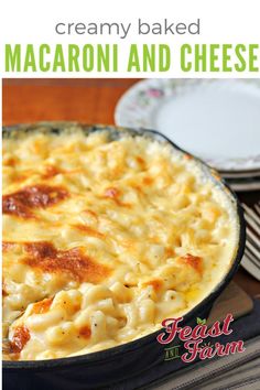 this creamy baked macaroni and cheese casserole is an easy dinner recipe