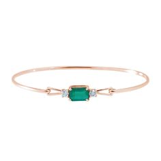 Classic Rose Gold Emerald Jewelry, Formal Rose Gold Emerald Jewelry, Fine Jewelry 14k Gold Green Diamond Bracelet, Elegant Emerald Cut Green Bracelets, Fine Jewelry Green Diamond Bracelet In 14k Gold, Fine Jewelry Emerald Diamond Bracelet For Wedding, Emerald Diamond Bracelet For Wedding, Elegant Diamond And Emerald Bracelet With 17 Jewels, Elegant Yellow Gold Diamond And Emerald Bracelet