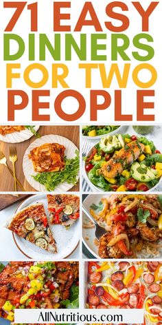 seven easy dinners for two people