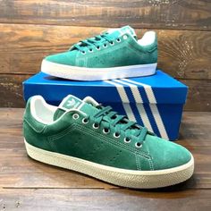 Brand New In Box 100% Authentic Sku:Id2045 Classic Green Lace-up Skate Shoes, Green Fade-resistant Custom Sneakers For Sports, Adidas Green Leather Sneakers, Green Synthetic Slip-on Sneakers, Adidas Gazelle Blue, Green Adidas Sneakers With Synthetic Material, Adidas Green Synthetic Skate Shoes, Adidas Originals Shoes, Adidas Originals Nmd