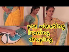 How to pre pleat, iron and drape a saree ( TAMIL ) | SD VLOGS - YouTube