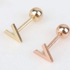 Sold 1 piece unit Material - 14K Gold Post Length - 6mm Post Thickness - 20G/0.8mm Mercer Island, Screw Back Earrings, Gold Rose, Screw, Etsy Earrings, 1 Piece, Jewelry Earrings, Rose Gold, Etsy Uk