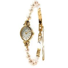 47132098199874 Elegant Formal Alloy Watches, Elegant Metal Analog Watch, Adjustable Elegant Stainless Steel Jewelry, Shell Plate, Pearl Bracelet Gold, Brass Band, Watch Luxury, Freshwater Pearl Bracelet, Womens Watches Luxury