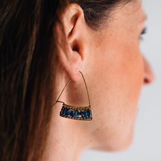 Teja Lapis Drop Earrings - Ten Thousand Villages Chain Scarf, Lapis Stone, Candle Wall Decor, Cuff Rings, Authentic Self, Accessories Bags Purses, Tea Accessories, Blue Stone, Corporate Gifts