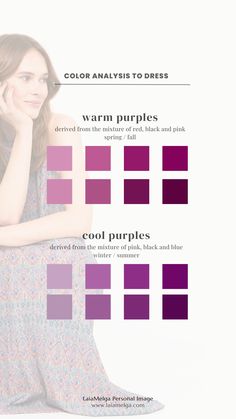 Purple Outfit Winter, True Autumn Purple, Soft Autumn Purple, Warm Purple Color Palette, Cool Tone Purple, True Summer Outfits, Clothing Color Palette, Cool Summer Color Palette, Hoc Summer