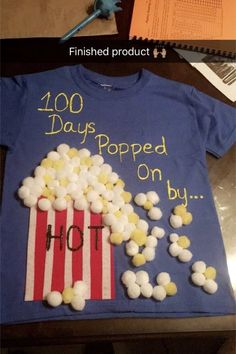 a t - shirt made to look like popcorn