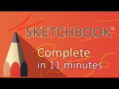 a pencil with the words sketchbook complete in 11 minutes