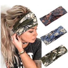 Cute Hair Accessories For Women Length-9.4(24cm),Width-3.5(9cm),Can Be Extended To 11.8(30cm). 3colors For Choose: 3pcs. Girls Fashion Items Were Made Of High-Tech Spandex Elastic, Soft, Breathable And Never Slipping. The Turban Headbands Fetures: Soft Material, Beautiful Design, Unique Pattern Constructs Strong Exotic Customs. Not Only Keep You A Wonderful Looking But Also Keep Your Hair Style And Absorb Sweat. Turban Mode, Boho Hair Wrap, Sweat Headbands, Leopard Hair, Mode Turban, Vintage Headbands, Turban Style, Head Bands, Boho Headband