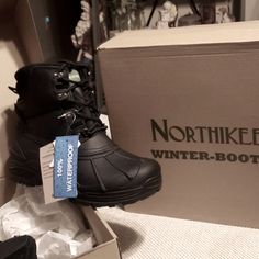 Men's Brand New With Tags Boots, Black Northikee Brand. 100% Waterproof. Snow Boots. Waterproof Snow Boots, Winter Snow Boots, Winter Snow, Boots Black, Snow Boots, Winter Boot, Men's Shoes, Shoe Boots, Man Shop