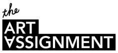 the art assignment logo is shown in black and white