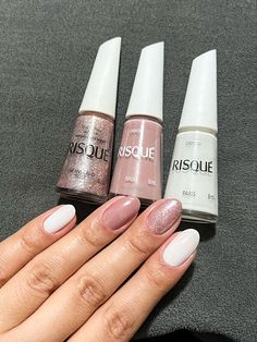 Unha clean, elegante, delicada Unha nude e branca #unhas #unhasdelicadas #esmaltedasemana Nails Clean Girl, Nails Clean, Quick Nail Art, Country Nails, Best Fails, Nails Desing, Clean Nails, Manicure Y Pedicure, Healthy Nails