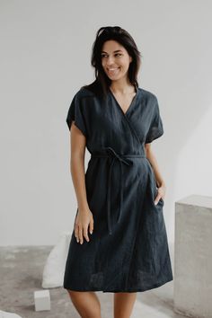 Classy and cute linen wrap dress OLIVIA. Envelope yourself into this beauty (easy closure with a linen belt). Perfect for every occasion! Wear it for a picnic, a special occasion, the beach or a date! Choose from 13 colors and 6 sizes. * ABOUT OLIVIA wrap dress with hidden pockets Medium-weight linen (approx. 190 gsm) Made from 100% certified European linen (OEKO TEX certified) Stone washed for maximum softness Available in sizes XS, S, M, L, XL, XXL Available in 13 colors * SIZES AND COLORS IN Beach Wrap Linen Dress, Casual Linen Wrap Dress, Belted Linen Wrap Dress, Beach Wrap Linen Dress With Tie Waist, Beach Linen Wrap Dress, Summer Linen Dress With Surplice Neckline, Chic Linen Wrap Dress With Tie Waist, Summer Linen V-neck Wrap Dress, Casual Linen Wrap Dress With Tie Waist