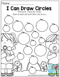 the i can draw circles worksheet for children