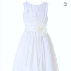 Size 14/16 Never Worn In New Condition White Sleeveless First Communion Dress For Summer, White Sleeveless Confirmation Dress, White Sleeveless Dress For Confirmation, White Dress For First Communion In Spring, Elegant White First Communion Dress For Spring, Elegant White First Communion Dress For Summer, Elegant White First Communion Summer Dress, Spring First Communion Dress, White First Communion Dress For Spring