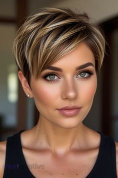 #BEAUTY ,#REALATIONSHIPS #Fashion #Outfits #Winter Outfits #Animals Modern Short Hair, Undercut Hairstyle, Super Short Hair, Short Hairstyles For Thick Hair