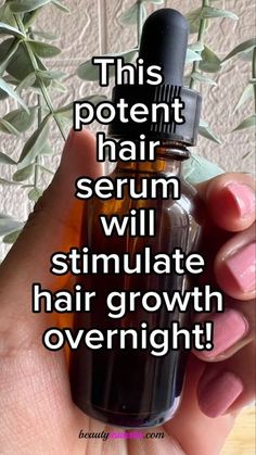 Hair Growth Overnight, Homemade Hair Growth Serum, Homemade Serum, Hair Serum For Hair Growth, Miracle Hair Growth, Serum For Hair Growth, Hair Growth Serum Diy, Serum For Hair, Hair Regrowth Women