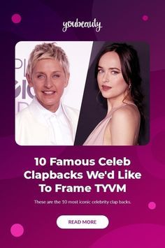 an advertisement for the famous celeb clapacks we'd like to frame tv