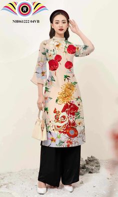 "🌿 This set includes traditional Ao Dai, pants. Style: Modern Material: Very well made with high-quality silk Collar: traditional collar Length ao dai: 120cm Please provide bust-waist-and hip measurements when placing your order to ensure the best fit for you. 🌿 NOTE: * Recommend gentle washing * Please contact us for any inquiries about size. We don't have an exchange policy for the wrong size * It is safe for a washer and dryer in a \"delicate\" setting. * Actual Ao Dai colors may differ up to 10% due to lightning and viewing devices. * These ao dai pants are made based on Vietnamese size; they will run smaller than American size. *3D printed ao dai: you may see some white broken fabric around the seam (collar). *There might be some chalk/ pen writings on the fabric because it is brand Vietnamese Dress, Chalk Pens, Pants Style, Womens Clothing Sizes, Dress Short, Washer And Dryer, Modern Materials, Style Moderne, For Girls