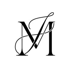 the letter m is made up of two letters, one in black and one in white