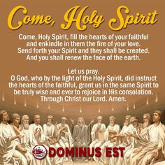 PRAYER TO THE HOLY SPIRIT 🙏🏼🕊🔥 #PentecostSunday #Pentecost #Pentecost2022 #HolySpirit Prayer To The Holy Spirit, First Sunday Of Advent, Sunday Worship, Let Us Pray, Blessed Sunday, Bible Study Verses