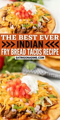 Indian fry bread tacos - delicious Indian tacos in minutes Native American Food Recipes, Indian Taco, Fry Bread Tacos, Fry Bread Recipe