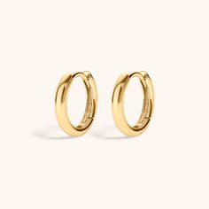 Bold Huggie Hoops in 14k Gold Wrong Choice, Ear Party, Ear Stack, Infinite Possibilities, Gold Earring, Gold Hoops, Ear Cuff, Solid Gold, Gold Earrings