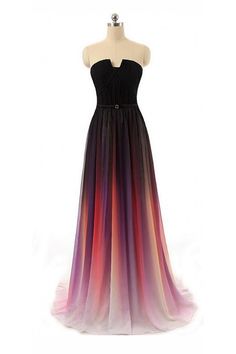 Black Navy Blue Ombre Chiffon Long Prom Dress Formal Evening Dresses Long, Purple Dresses Formal, Grad Dresses Long, Ombre Prom Dresses, Lover Dress, Cheap Prom Dresses Long, Prom Dresses 2018, Purple Prom Dress, Long Prom Gowns