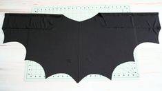 the bat is cut out and ready to be sewn