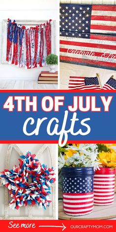 fourth of july crafts with red, white and blue decorations