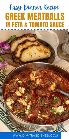 This Greek meatballs with feta and tomato sauce is a quick and easy weeknight meal. I use the same meatball recipe for every meatball dish I make because I feel like it’s perfect, exactly the way it is. The juicy beef and aromatics make for the most delicious, juicy meatballs, and I like for this dish to be extra saucy, so feel free to double the sauce recipe like I do. Perfect new easy dinner recipe to try!