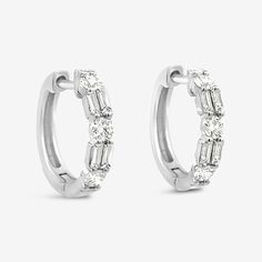 round and baguette diamond huggie earrings Classic Diamond Earrings With Baguette Diamonds, Classic Hoop Earrings With Baguette Diamonds, Small Hoop Diamond Earrings With Baguette Diamonds, Classic Baguette Diamond Hoop Earrings For Formal Occasions, Classic Hoop Earrings With Baguette Diamonds For Formal Occasions, Classic Formal Hoop Earrings With Baguette Diamonds, Classic Baguette Cut Huggie Earrings For Formal Occasions, Classic Round Cut Baguette Diamond Earrings, Timeless Baguette Cut Diamond Earrings