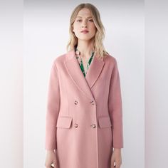 Out Of Stock On Site & Rare To Find Brand New! Still In Box, Bought Two And This Is Extra. Luxury Pink Notch Lapel Outerwear, Luxury Pink Outerwear With Notch Lapel, Luxury Pink Outerwear For Office, Classic Pink Outerwear For Office, Elegant Pink Outerwear For The Office, Elegant Pink Office Outerwear, Elegant Pink Outerwear For Office, Pink Tailored Outerwear With Lapel Collar, Classic Pink Outerwear For Work