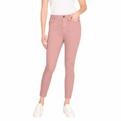 Nwt 6/28 Pink High Rise Bottoms For Work, Pink Cropped Leg Trendy Bottoms, Pink Stretch Cropped Pants, Pink Stretch Cropped Leg Pants, Pink Cropped Leg Pants For Work, Pink Cropped Leg Workwear Pants, Pink Cropped Leg Bottoms For Fall, Ankle Grazer Jeans, Sassy Dress