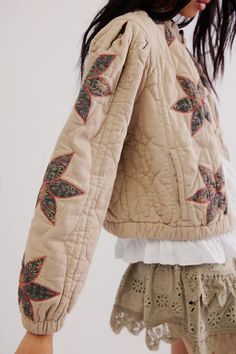 Quinn Quilted Jacket | Free People Plus Size Quilted Jacket, Quilting Cotton Clothes, Edgy Jacket, Quilted Clothing, Quilt Coat, Quilted Clothes, Womens Quilted Jacket, Quilt Jacket, Free People Jacket