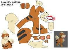 the paper doll is made to look like a fox