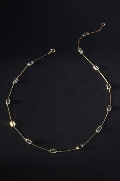 Made with 14k, 18k, and 24k plated gold, this only-at-Anthro collection is designed with everyday wear in mind. Whether working out, running errands, or heading to dinner, these made-to-last pieces add a glimmer of luxury to every look. Elegant Gold Necklace With Baguette Shape, Elegant Gold Baguette Necklace, Luxury Baguette Necklace For Formal Occasions, Luxury Yellow Gold Necklace Baguette Cut, Timeless Gold Baguette Cut Necklace, Luxury Baguette Cut Yellow Gold Necklace, Luxury Yellow Gold Baguette Cut Necklace, Refined Gold Baguette-cut Jewelry, Gold Baguette Jewelry For Formal Occasions