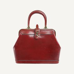 VINTAGE ETIENNE AIGNER DOCTOR'S SATCHEL HANDBAG – PLAIN GOODS Classic Burgundy Rectangular Satchel, Elegant Red Bag With Brass Hardware, Red Formal Briefcase, Red Briefcase For Formal Use, Classic Burgundy Satchel With Top Carry Handle, Classic Red Briefcase For Formal Occasions, Red Rectangular Briefcase For Formal Use, Formal Red Rectangular Satchel, Formal Retro Burgundy Bag