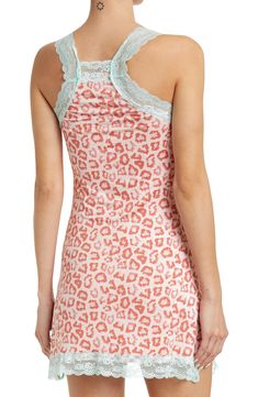 Lovely lace trims this lightweight chemise styled with subtle neckline gathers and an easy-moving racerback. 25" length V-neck Sleeveless Racerback 95% rayon, 5% spandex Machine wash, dry flat Imported Women's Clothing Stretch Lace Trim Camisole With Scoop Neck, Stretch Scoop Neck Camisole With Lace Trim, Spring Racerback Stretch Camisole, Spring Camisole With Contrast Lace And Spaghetti Straps, Spring Stretch Racerback Camisole, Fitted Summer Camisole With Contrast Lace, Sleeveless Camisole With Contrast Lace For Summer, Summer Sleeveless Camisole With Contrast Lace, Sleeveless Summer Camisole With Contrast Lace