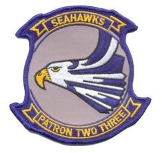 an eagle patch with the words seahawk's nation two three written on it