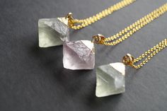 You will receive (1) fluorite necklace. Size approx : 25mmx15mmx25mm The chain is 18 carat gold filled. Please select your length at checkout. You necklace will come in a gift box or a gift bag ready for gifting.  Feel free to contact me if you have any questions. Handmade Fluorite Necklaces For Gift, Fluorite Pendant Necklace For Gift, Fluorite Necklace, Green Pendant, Green Pendants, Green Fluorite, Gold And Green, Purple And Green, Necklace Size