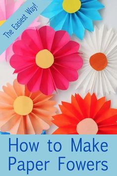 paper flowers with the title how to make paper flowers on it's bottom corner