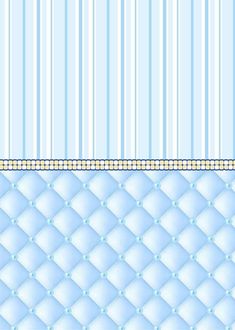 a blue and white quilted background with stripes