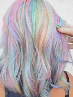 Hair Rainbow, Bold Hair Color, Multicolored Hair, Colorful Hair